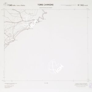 CARTA TOPOGRAFICA DELLA CALABRIA - Foglio 243 IV N.E. SEZ.B - Torre Cannone