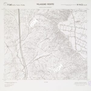 CARTA TOPOGRAFICA DELLA CALABRIA - Foglio 243 IV N.O. SEZ.D - Villaggio Rosito