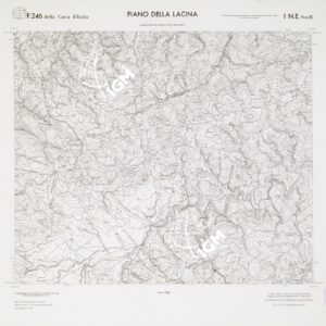 CARTA TOPOGRAFICA DELLA CALABRIA - Foglio 246 I N.E. SEZ.B - Piano della Lacina