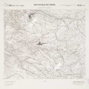 CARTA TOPOGRAFICA DELLA CALABRIA - Foglio 246 I N.O. SEZ.A - San Nicola da Crissa