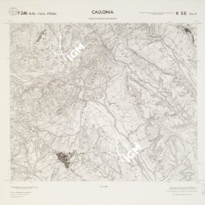 CARTA TOPOGRAFICA DELLA CALABRIA - Foglio 246 II S.E. SEZ.A - Caulonia
