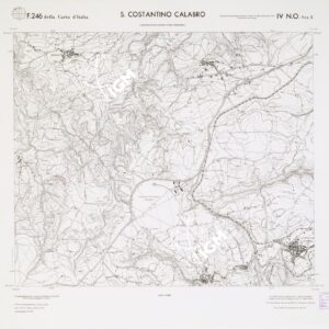 CARTA TOPOGRAFICA DELLA CALABRIA - Foglio 246 IV N.O. SEZ.A - S. Costantino Calabro