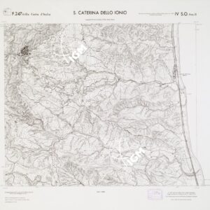 CARTA TOPOGRAFICA DELLA CALABRIA - Foglio 247 IV S.O. SEZ.B - S. Caterina dello Ionio