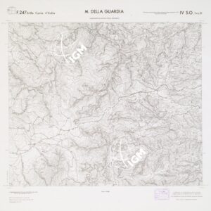 CARTA TOPOGRAFICA DELLA CALABRIA - Foglio 247 IV S.O. SEZ.D - M. della Guardia