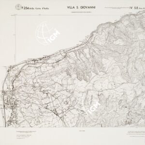 CARTA TOPOGRAFICA DELLA CALABRIA - Foglio 254 IV S.E. SEZ.A-D - Villa S. Giovanni