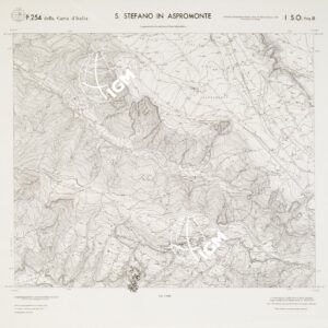 CARTA TOPOGRAFICA DELLA CALABRIA - Foglio 254 I S.O. SEZ.B - S. Stefano in Aspromonte