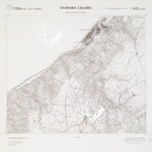 CARTA TOPOGRAFICA DELLA CALABRIA - Foglio 254 I N.O. SEZ.B - Bagnara Calabra