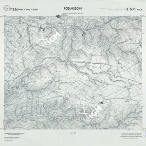 CARTA TOPOGRAFICA DELLA CALABRIA - Foglio 254 II N.O. SEZ.A - Podargoni