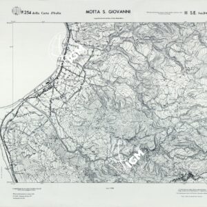 CARTA TOPOGRAFICA DELLA CALABRIA - Foglio 254 III S.E. SEZ.B-C - Motta S. Giovanni