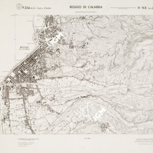 CARTA TOPOGRAFICA DELLA CALABRIA - Foglio 254 III N.E. SEZ.B-C - Reggio di Calabria
