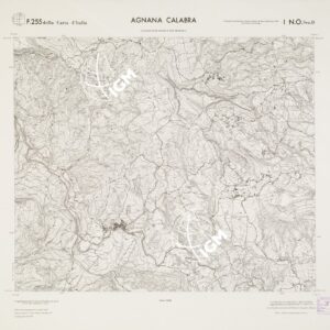 CARTA TOPOGRAFICA DELLA CALABRIA - Foglio 255 I N.O. SEZ.D - Agnana Calabra
