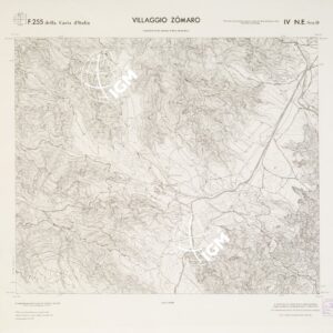 CARTA TOPOGRAFICA DELLA CALABRIA - Foglio 255 IV N.E. SEZ.D - Villaggio Zomaro