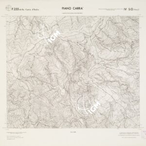 CARTA TOPOGRAFICA DELLA CALABRIA - Foglio 255 IV S.O. SEZ.C - Piano Carrà