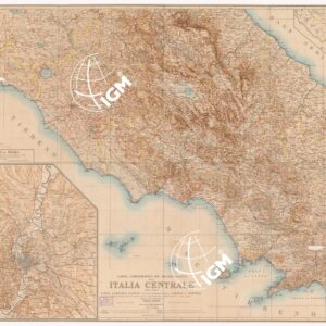 CARTA COROGRAFICA ED ARCHEOLOGICA DELL'ITALIA CENTRALE OSSIA ANTICO LAZIO, CAMPANIA, SANNIO, CON PARTI MERIDIONALI DELLA SABINA ED ETRURIA