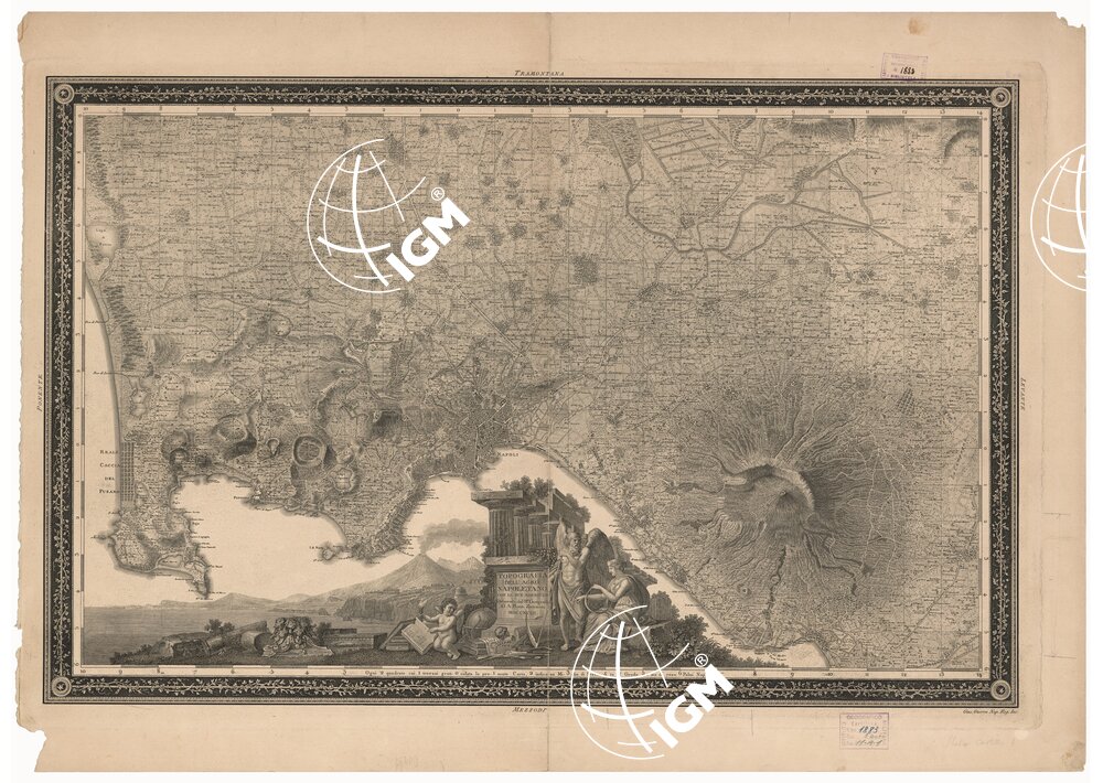 TOPOGRAFIA DELL'AGRO NAPOLETANO CON LE SUE ADIACENZE DELINEATA DAL R. GEOGRAFO G. A. RIZZI ZANNONI, 1793