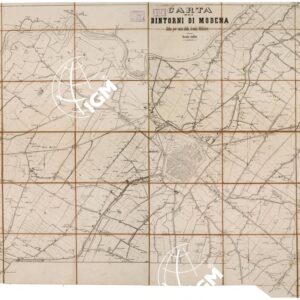 CARTA DEI DINTORNI DI MODENA FATTA PER CURA DELLA SCUOLA MILITARE (s. d.).
