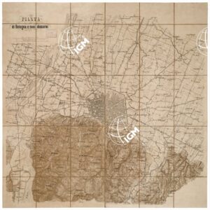 PIANTA DI BOLOGNA E SUOI DINTORNI (s. d., s. a.).
