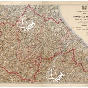 CARTA STRADALE DELLA PROVINCIA DI FORLI' REDATTA NEL 1928