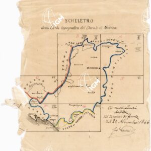 CARTA TOPOGRAFICA DEL DUCATO DI MODENA - Quadro d'Unione