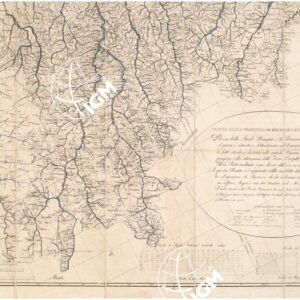 PIANTA DELLA PROVINCIA DI BOLOGNA STATO PONTIFICIO DIVISA DALLE STRADE ROMANA E DI BAZZANO IN PIANO, IN MONTE, ECC., (s. d.).- Foglio Sud