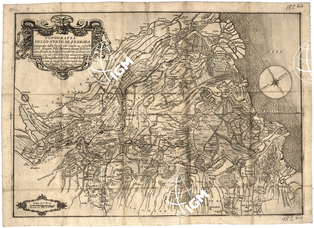 TOPOGRAFIA DELLO STATO DI FERRARA...