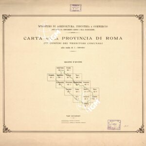 CARTA DELLA PROVINCIA DI ROMA COI CONFINI DEI TERRITORI COMUNALI - Quadro d'Unione