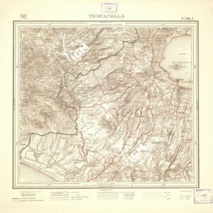 CARTA DELLA PROVINCIA DI ROMA COI CONFINI DEI TERRITORI COMUNALI - Toscanella - Foglio 136.4