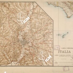 CARTA COROGRAFICA ED ARCHEOLOGICA DELL'ITALIA CENTRALE OSSIA ANTICO LAZIO, CAMPANIA, SANNIO CON PARTI MERIDIONALI DELLA SABINA ED ETRURIA - Foglio 3