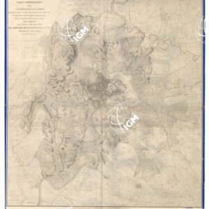 CARTA TOPOGRAFICA DEL SUBURBANO DI ROMA DESUNTA DALLE MAPPE DEL NUOVO CENSIMENTO E TRIGONOMETRICAMENTE DELINEATA NELLA PROPORZIONE DI 1:150.000