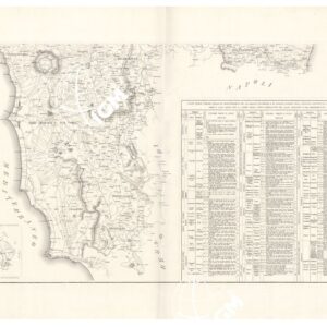 CARTA COROGRAFICA DELLO STATO PONTIFICIO INDICANTE LE DOGANE I POSTI ARMATI DALLA TRUPPA DI FINANZA, LE STRADE DOGANALI, LA FASCIA BIMILIARE DI DIVIETO E LE DOGANE ESTERE CHE CORRISPONDONO ALLE PONTIFICIE - Foglio 3
