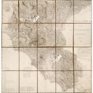 NUOVA CARTA DEGLI STATI PONTIFICI MERIDIONALI. MILANO 1820.