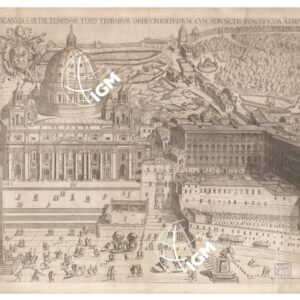 RIPRODUZIONE DEL 1914 DELLA CARTA VATICANUM S. PETRI TEMPLUM TOTO TERRARUM ORBE CELEBERRIMUM - Foglio 1