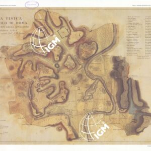 LA GEOLOGIA DI ROMA, IL CENTRO STORICO CARTA FISICA DEL SUOLO DI ROMA NE' PRIMI TEMPI DELLA FONDAZIONE DI QUESTA CITTA'. DI G. BROCCHI MEMBRO DELL'I. R. ISTITUTO - CAPITOLO 1 - Tavola 2