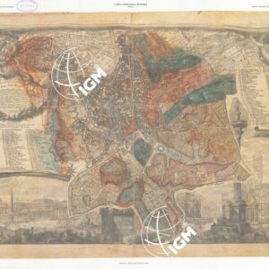 LA GEOLOGIA DI ROMA, IL CENTRO STORICO LA TOPOGRAFIA DI ROMA DI GIOBATTANOLI DALLA MAGGIORE IN QUESTA MINOR TAVOLA DAL MEDESIMO RIDOTTA - CAPITOLO 1 - Tavola 3