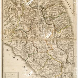 CARTA DEL TERRITORIO DELLA REPUBBLICA ROMANA DIVISA NEI SUOI DIPARTIMENTI. IN FIRENZE PRESSO I PAGNI, E BARDI (s.d.).