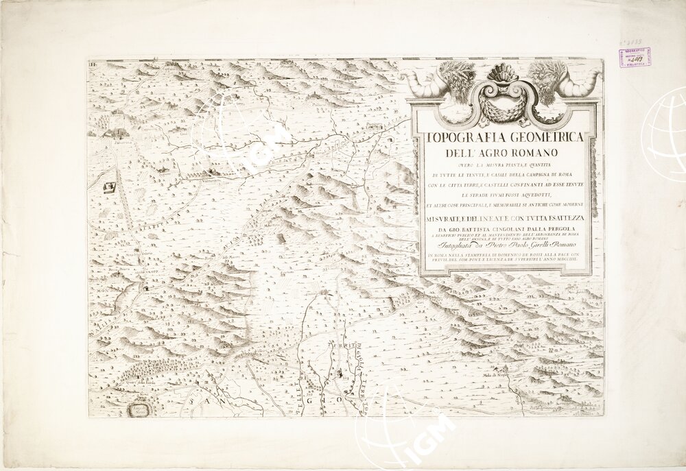 TOPOGRAFIA GEOMETRICA DELL'AGRO ROMANO - Tavola 3