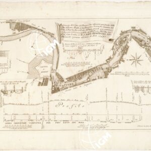 PIANTA DEL CORSO DEL TEVERE E SUE ADIACENZE  PER IL TRATTO DELLA CITTA' DI ROMA - Foglio 2