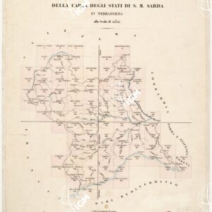 CARTA TOPOGRAFICA DEGLI STATI IN TERRAFERMADI S. M. IL RE DI SARDEGNA ALLA SCALA DI 1:50.000. OPERA DEL CORPO REALE DELLO STATO MAGGIORE - Quadro d'unione