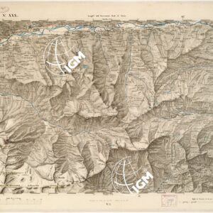 CARTA TOPOGRAFICA DEGLI STATI IN TERRAFERMA... - Foglio 30 - Aosta