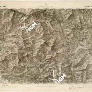 CARTA TOPOGRAFICA DEGLI STATI IN TERRAFERMA... - Foglio 80 - Puget Theniers