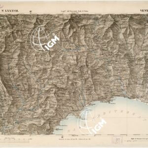 CARTA TOPOGRAFICA DEGLI STATI IN TERRAFERMA... - Foglio 87 - Ventimiglia