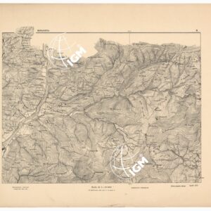 CARTA DEI DINTORNI DI GENOVA IN 14 FOGLI DI CUI 9 RILIEVO E 5 INGRANDIMENTI - Foglio 2 - Manassena