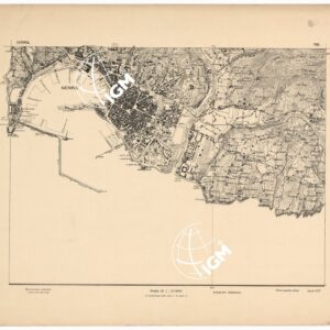 CARTA DEI DINTORNI DI GENOVA IN 14 FOGLI DI CUI 9 RILIEVO E 5 INGRANDIMENTI - Foglio 8 - Genova