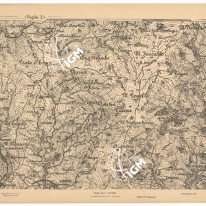 CARTA DEI DINTORNI DI GENOVA IN 14 FOGLI DI CUI 9 RILIEVO E 5 INGRANDIMENTI - Foglio 2 - Ingrandimento