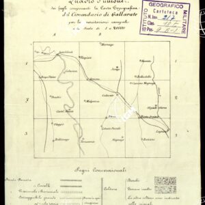 CARTA TOPOGRAFICA DEL CAMPO DI SOMMA ALLA SCALA DI 1:20.000 (s. d., s. a.) - Quadro d'Unione