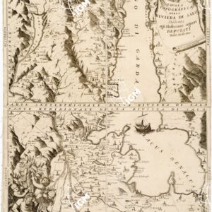 Tavola TOPOGRAFICA DELLA RIVIERA DI SALO' DEDICATA AGLI ILLUSTRISSIMI SIGNORI DEPUTATI DELLA MEDESIMA DAL P. COSMOGRAFO CORONELLI (s. d.).