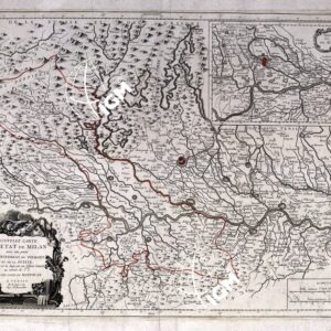 NOUVELLE CARTE DE L'ETAT DE MILAN AVEC UNE PARTIE DU MONFERRAT, DU PIEMONT ET DE LA SUISSE: DRESSEE SUR LES LIEUX PAR UN OFFICIER GENERAL AU SERVICE DE S. S. AVEC UNE CARTE DU MANTOUAN A VENISE. PAR P. SANTINI. CHEZ REMONDINI.