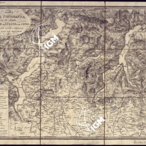 NUOVA CARTA TOPOGRAFICA DEI TRE LAGHI MAGGIORE, DI LUGANO, E DI COMO ULTIMAMENTE CORRETTA E MIGLIORATA. COMO PRESSO CARLO E ANTONIO OSTINELLI.