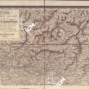 CARTA GEOGRAFICA E POSTALE DEL REGNO LOMBARDO VENETO COMPILATA SULLE MIGLIORI CARTE GENERALI E PROVINCIALI ESISTENTI, DISEGNATA DA C. PINCHETTI SOTTO LA DIREZIONE DELL'INGEGNERE GEOGRAFO G. BRENNA E INCISA DA GIUS. PEZZE - Foglio 1