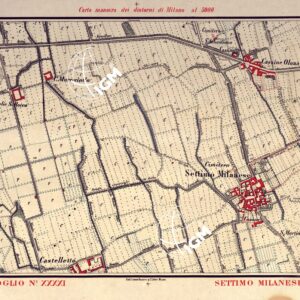 CARTA MANOVRA DEI DINTORNI DI MILANO - Foglio 41 - Settimo Milanese